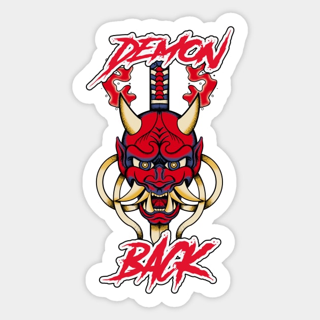 DEMON BACK bodybuilding design Sticker by Thom ^_^